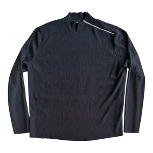 Karl Lagerfeld Men’s Black Sweater XXL Zip Shoulder – Designer Knit Top